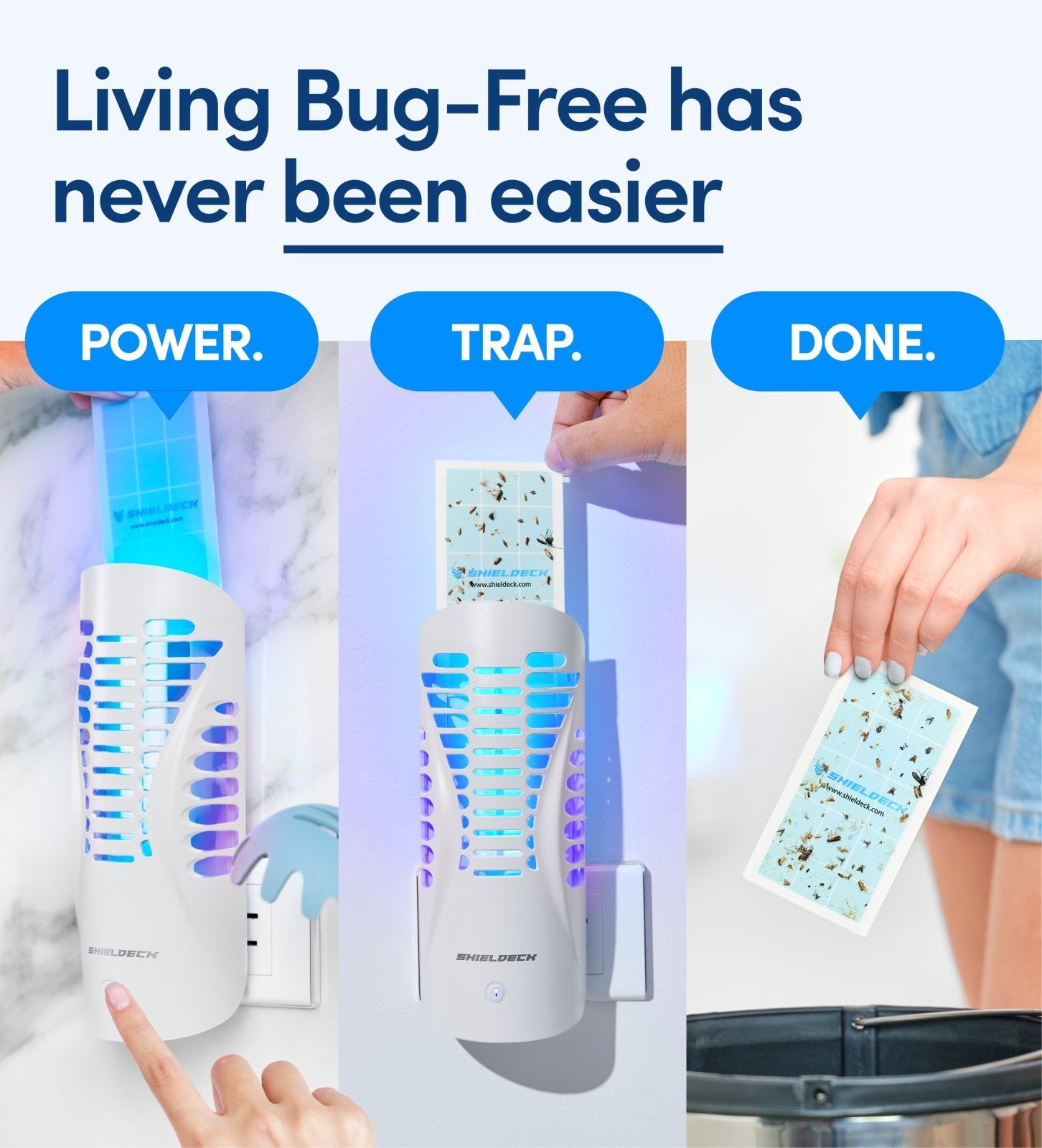 Shieldeck® BuzzTrap – Smart Indoor UV Trap for Flies, Gnats, Mosquitoes, Fruit Flies & More (Copy) - Shieldeck