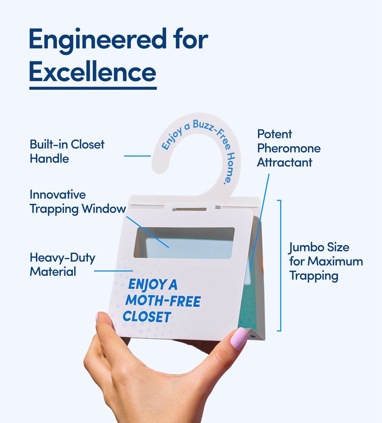 Shieldeck Moth Traps for Clothes with Pheromones (8 - Pack) - Shieldeck