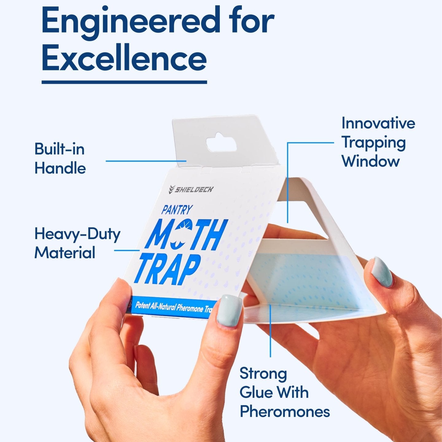 Shieldeck Pantry Moth Traps with Pheromones Prime (8 - Pack) - Shieldeck