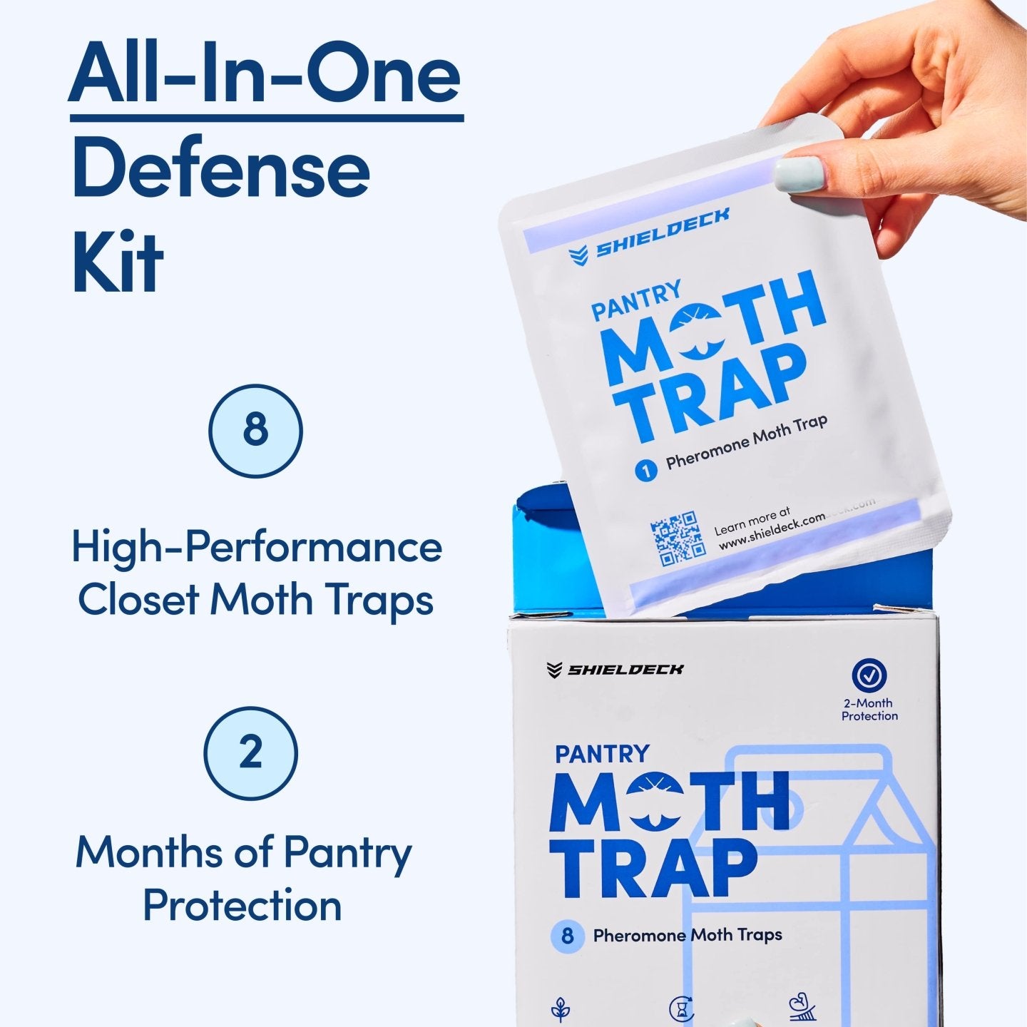 Shieldeck Pantry Moth Traps with Pheromones Prime (8 - Pack) - Shieldeck