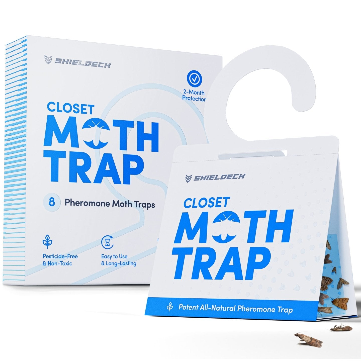 Shieldeck Moth Traps for Clothes with Pheromones (8 - Pack) - Shieldeck