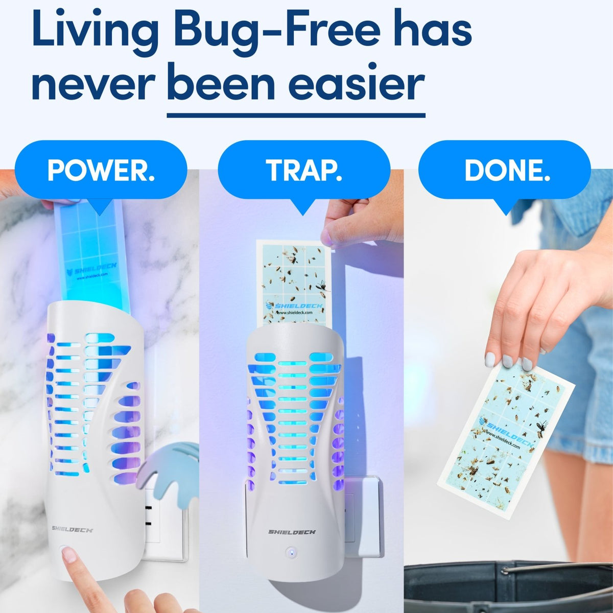 Smart Insect Trap Shieldeck® Smart Insect Traps - Get Rid of Gnats, Flies, Mosquitoes