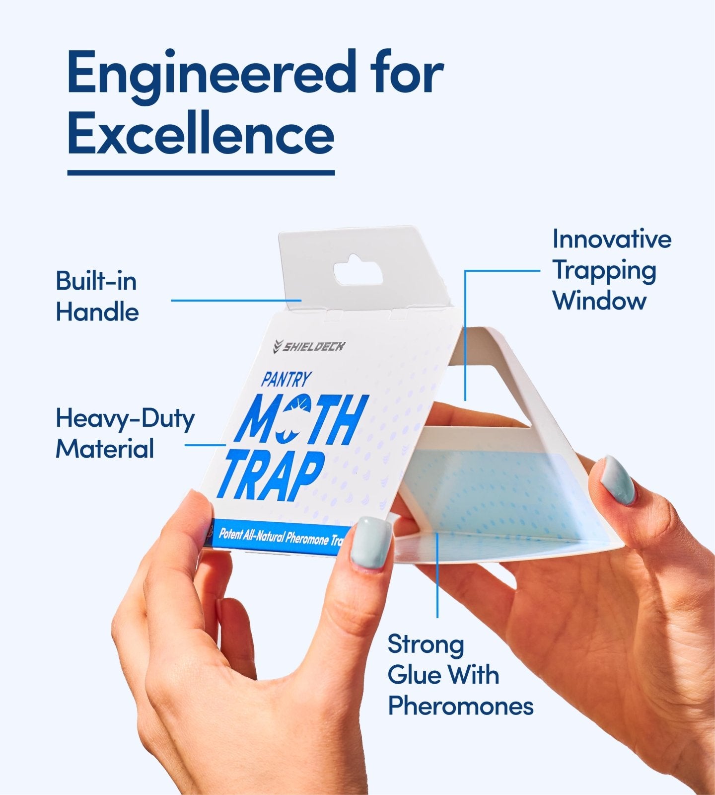 Shieldeck Pantry Moth Traps with Pheromones Prime (8 - Pack) - Shieldeck