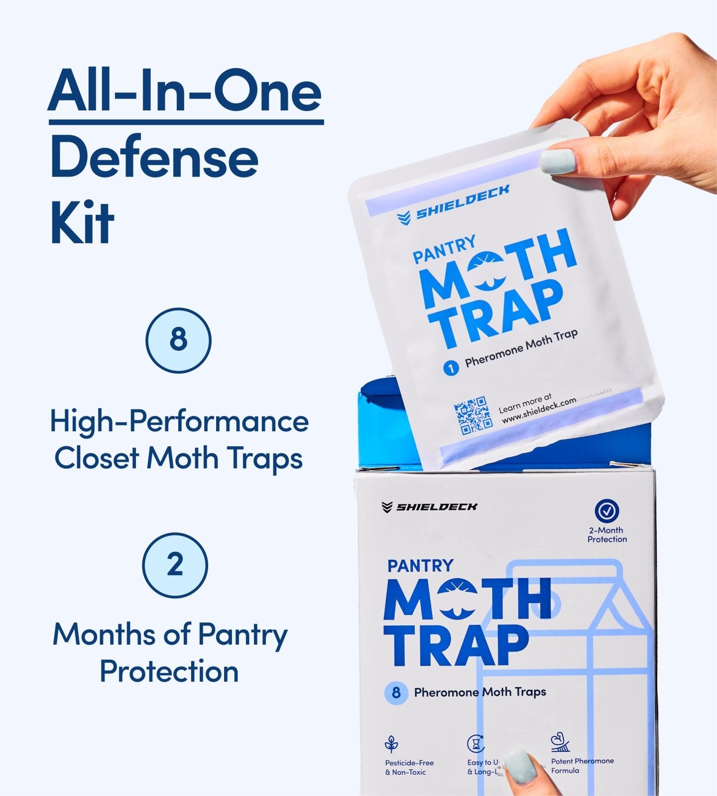 Shieldeck Pantry Moth Traps with Pheromones Prime (8 - Pack) - Shieldeck